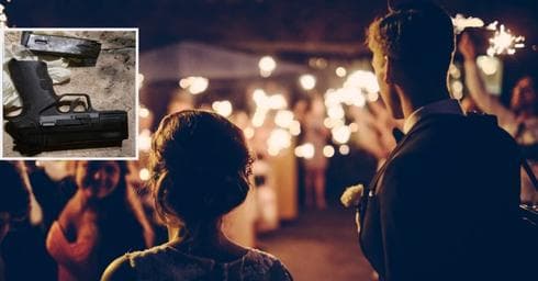 משמאל: האקדח שנשלף באירוע | צילומים: משטרת ישראל, shutterstock