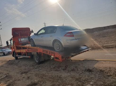 רכבו של החשוד | צילום באדיבות המשטרה