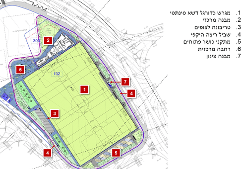 המגרש המתוכנן. שרטוט: באדיבות העירייה המגרש המתוכנן. שרטוט: באדיבות העירייה