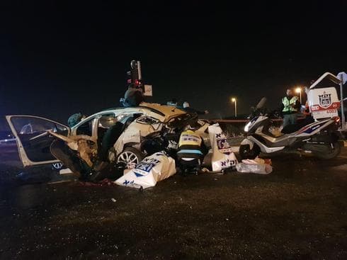 התאונה ליד גבעת זאב. צילום: דוברות זק"א