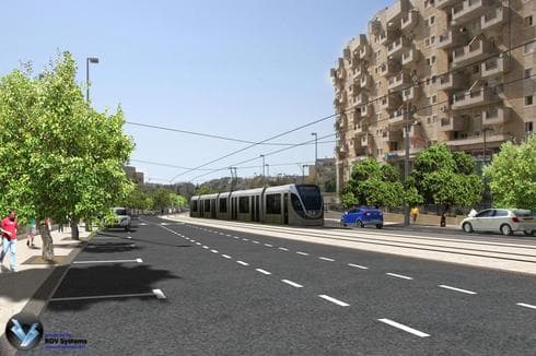 הרכבת הקלה בגילה. הדמיה: תכנית אב לתחבורה הרכבת הקלה בגילה. הדמיה: תכנית אב לתחבורה
