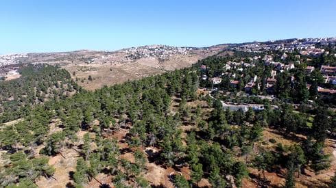 מצפה נפתוח ממעוף הרחפן. צילום: דב גרינבלט, החברה להגנת הטבע