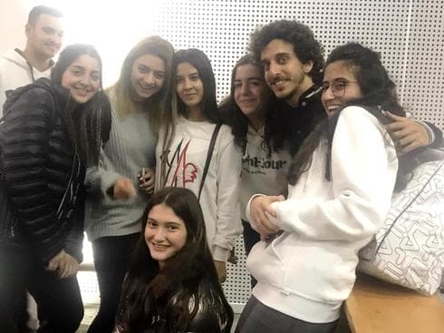דוד שאול במפגש עם התלמידים. צילום באדיבות עיריית ראשון לציון