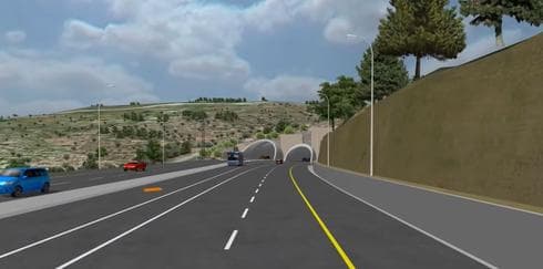 כביש 60. הדמיה: מתוך האתר של חברת מוריה