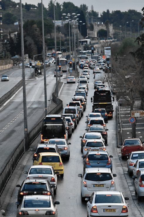 העומס הקשה בפילבוקס. דרך חברון | צילום: יואב דודקביץ'