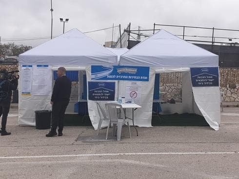 הקלפי המבודדת בתלפיות. צילום: אלינור פבריקר