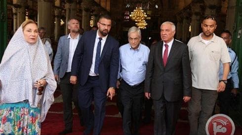 Piñera en el Monte del Templo