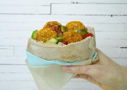 Comida callejera vegana del medio oriente