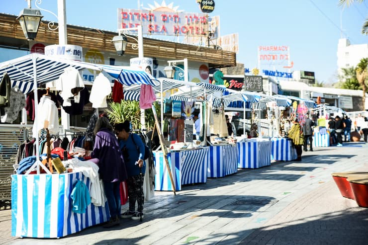 Mercado en la costanera de Eilat