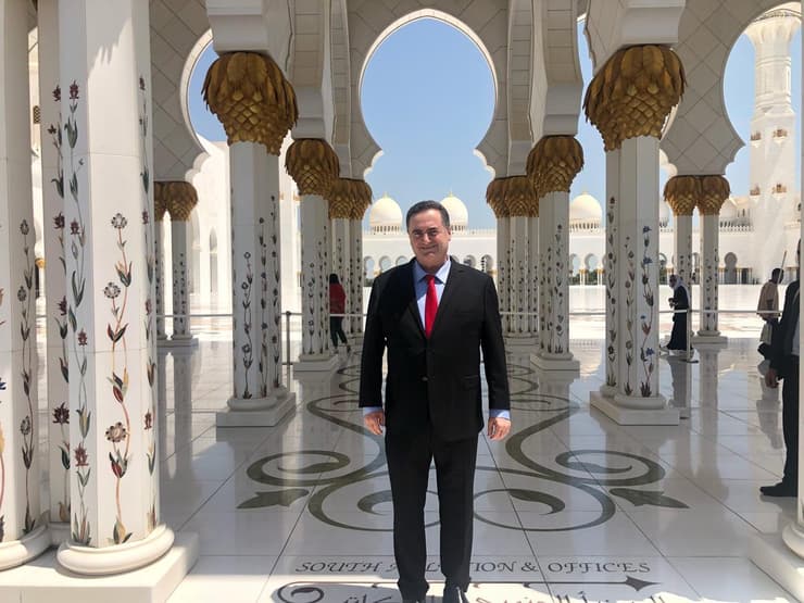 El canciller israelí Israel Katz durante un visita a Abu Dhabi a principios del 2019 (@israel_katz) Israel Katz