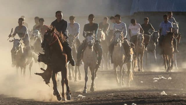  juego de Buzkashi en Van, Turquía, el 26 de junio de 2019