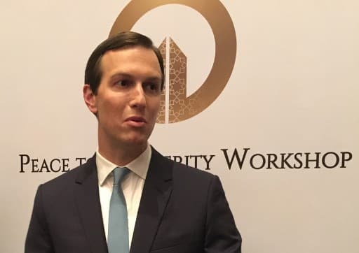 Jared Kushner durante el cierre de la conferencia de Bahrein. 