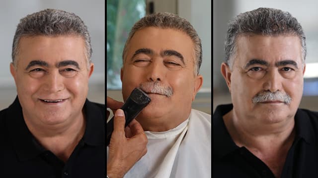 Después de 47 años, Amir Peretz se afeitó el bigote con un mensaje de campaña (Avodá-Guesher) Amir Peretz Bigote