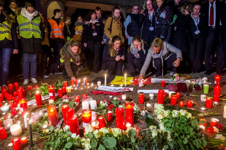 Homenaje a las víctimas del atentado de Bruselas en 2016