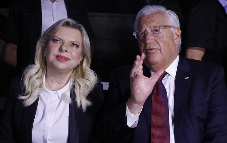 Sara Netanyahu y David Friedman en el homenaje