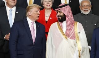 El principe saudí Mohamed bin Salmán y Donald Trump