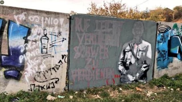 Las autoridades de Uman borraron la pintada antisemita