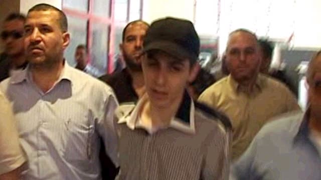 Guilad Shalit en el día de su liberación