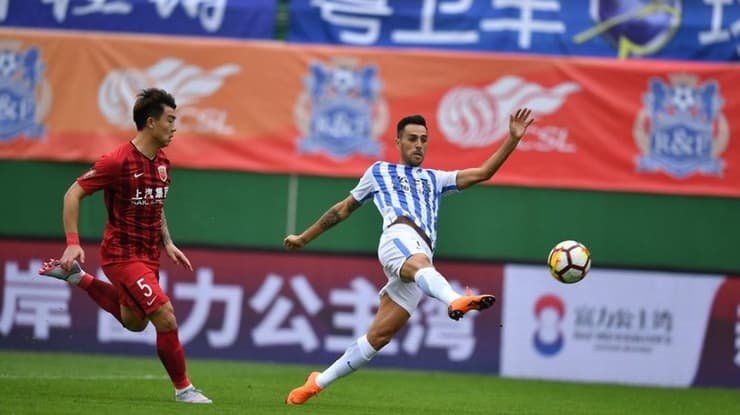El delantero marcando el gol del récord 