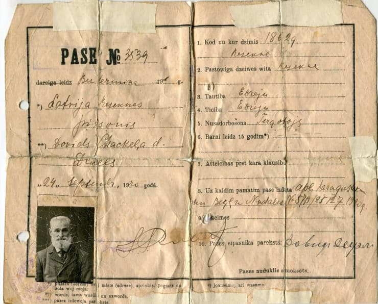 El pasaporte de mi tatarabuelo. 
