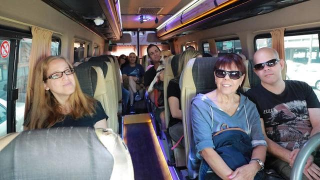 Grandes sonrisas en los usuarios, quienes podían viajar con sus mascotas 