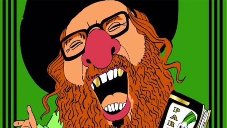 Una caricatura de un judío ortodoxo en una cinta antes del carnaval Aalst 2020. 