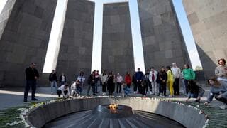 Memorial del Genocidio Armenio en Erevan, capital de Armenia 
