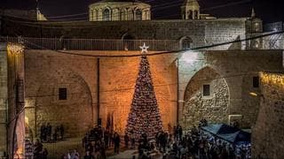 Árbol navideño en Jerusalem
