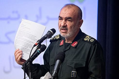 Hossein Salami, comandante de la Guardia Revolucionaria iraní, amenazó a Israel. (AP) Hossein Salami