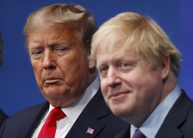 Boris Johnson y Donald Trump durante la cumbre de la OTAN en diciembre del 2019