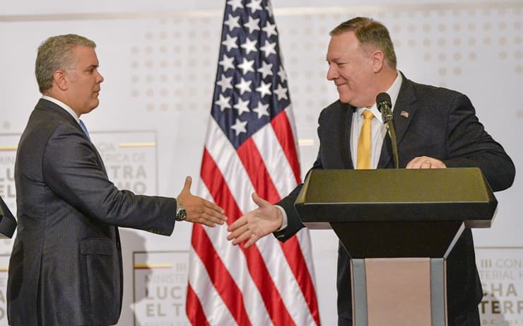 Duque recibe el saludo de Pompeo, secretario de Estado de EE.UU. 