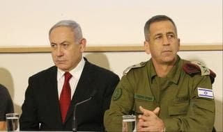 Jefe del Servicio de Seguridad, Nadav Argaman, primer ministro Benjamín Netanyahu y jefe de las FDI Aviv Kochavi  