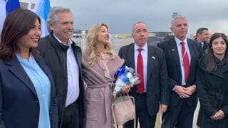 Alberto Fernández llega a Israel