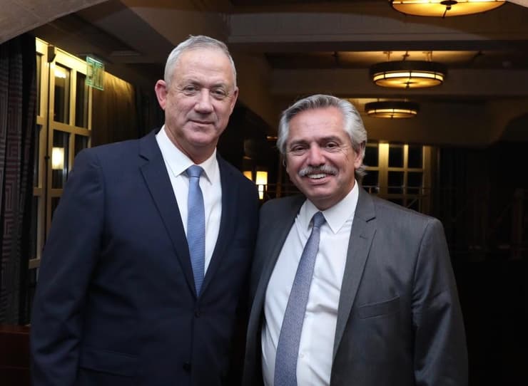 Encuentro entre Benny Gantz y Alberto Fernández en Jerusalem 