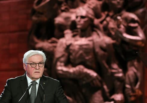 El presidente alemán, Frank-Walter Steinmeier, en el museo Yad Vashem de Jerusalem en enero. (AFP) Frank-Walter Steinmeier
