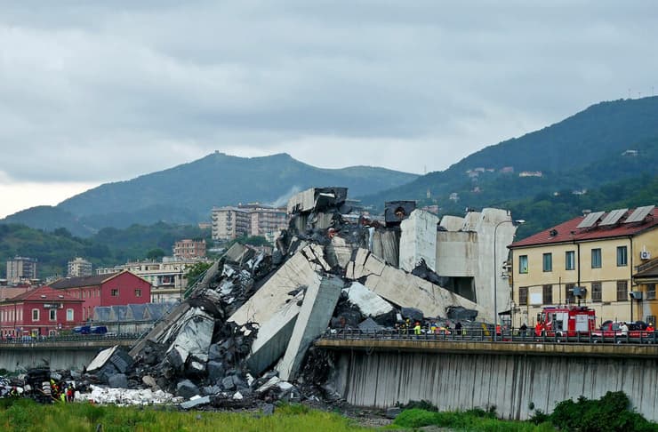 El colapso del puente Morandi en Génova, en agosto de 2018, mató a 43 personas. (Shutterstock) El colapso del puente Morandi en Génova, en agosto de 2018, mató a 43 personas.