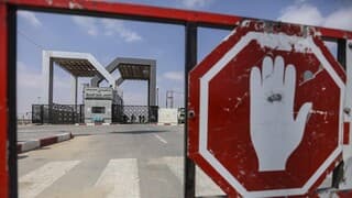Paso fronterizo de Rafah. 