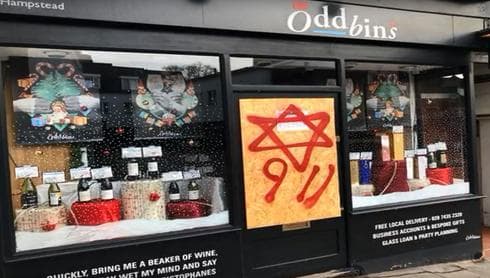 Graffiti antisemita en Londres 