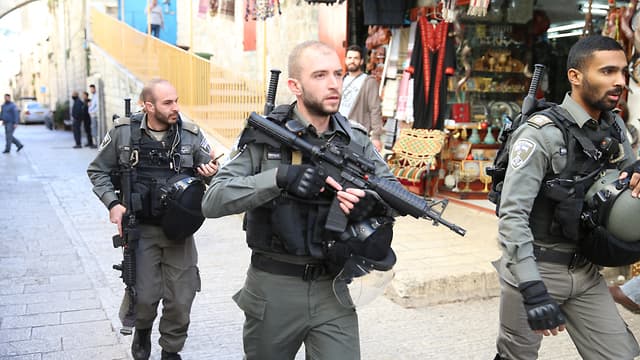 Fuerte presencia de las fuerzas israelíes en Jerusalem