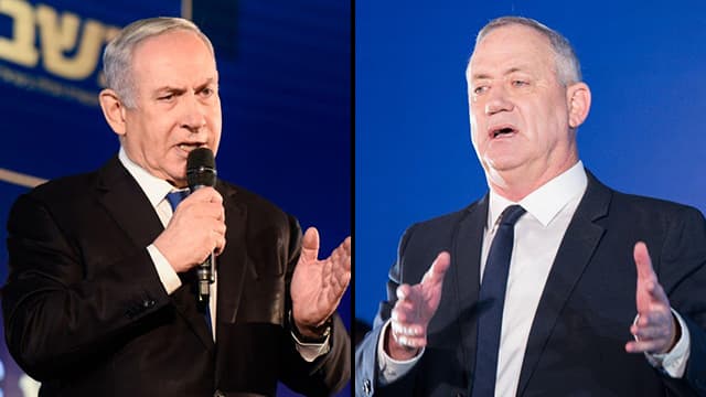 Gantz pierde frente a Netanyahu pero acorta la distancia 