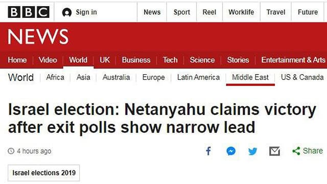 La BBC de Londres señaló que la declaración de victoria de Netanyahu fue "una importante medida psicológica"
