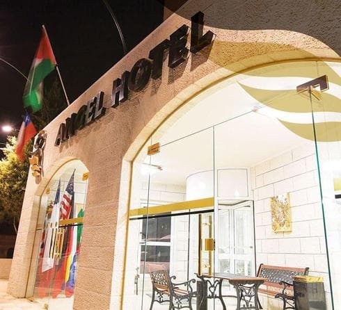 El Angel Hotel en Beit Jala, donde se sospecha que estalló el coronavirus