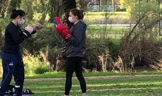 Israelíes con máscaras contra el coronavirus en el Parque Yarkon en Tel Aviv. 