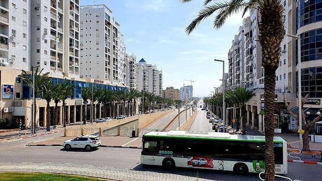 Las calles de Ashdod, también vacías. 