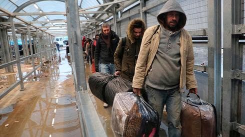 Trabajadores palestinos de la ciudad de Hebrón. 