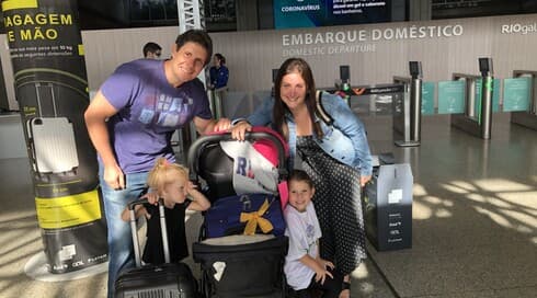 La familia Burdman, antes de la odisea para llegar a Israel. 
