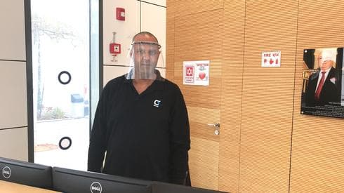 La máscara impresa con tecnología 3D. 