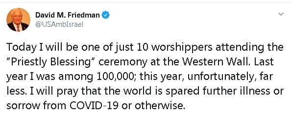 Tweet de David Friedman