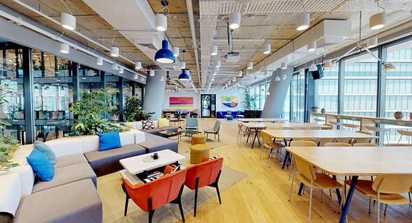 El espacio de trabajo conjunto de WeWork en Tel Aviv. 