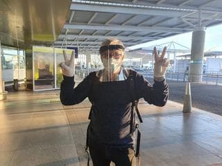 Alegría por volver a casa.